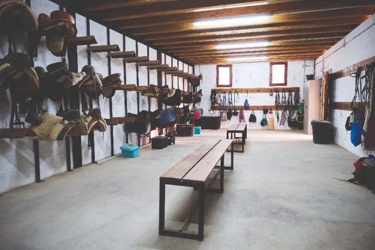 A tidy tack room